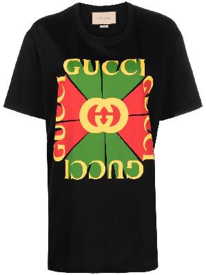 Gucci - Black Vintage Logo Print T-Shirt