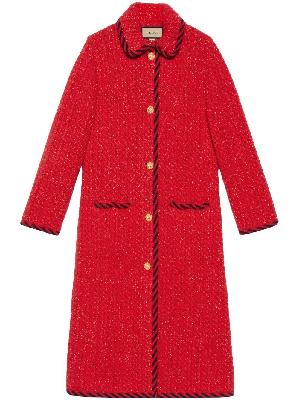 Gucci - Red Cable-Knit Coat