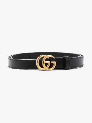 Gucci - Black GG Marmont Leather Belt