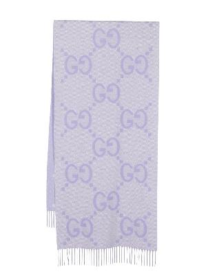 Gucci - Purple GG Cashmere Scarf