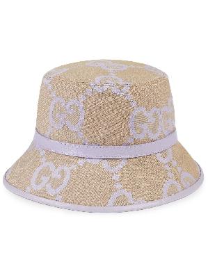 Gucci - Beige Embroidered Monogram Hat
