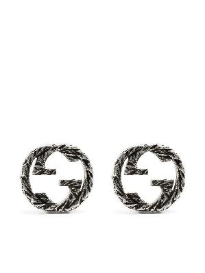Gucci - Silver-Plated Interlocking G Stud Earrings
