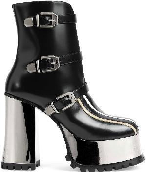Gucci - Black 125 Platform Ankle Boots