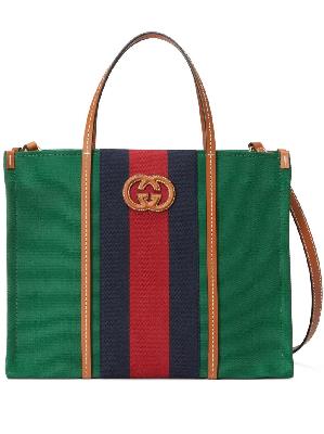 Gucci - Green Logo Patch Tote Bag