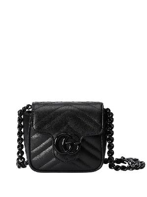 Gucci - Black Matelassé Leather Cross Body Bag