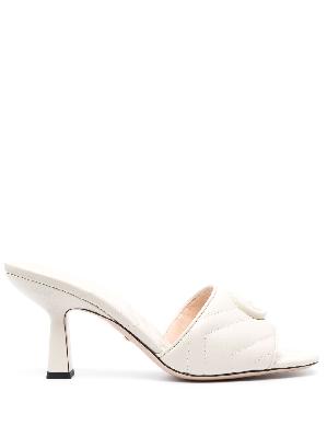 Gucci - White Double G 75 Mules