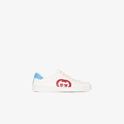 Gucci - White GG Ace Leather Sneakers