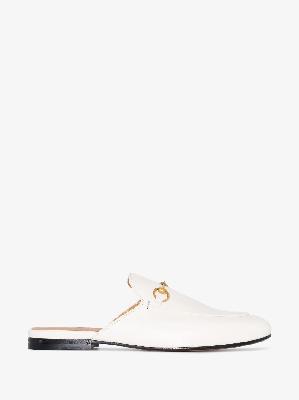 Gucci - White Princetown Leather Mules