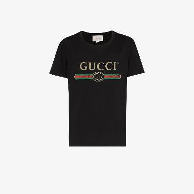 Gucci - Black Logo Print T-Shirt