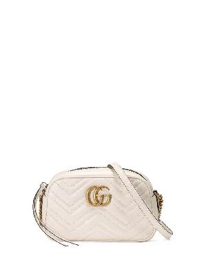 Gucci - White GG Marmont Mini Leather Camera Bag