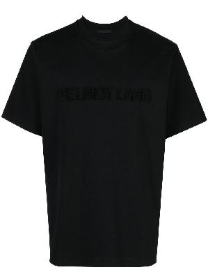 Helmut Lang - Black Flocked-Detail T-Shirt