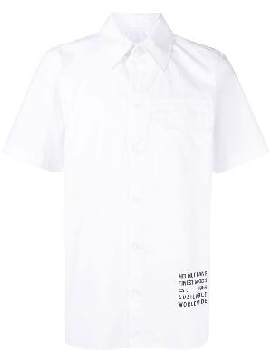 Helmut Lang - White Logo Print Cotton Shirt