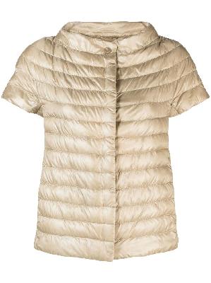 Herno - Neutral Margherita Short-Sleeved Puffer Jacket