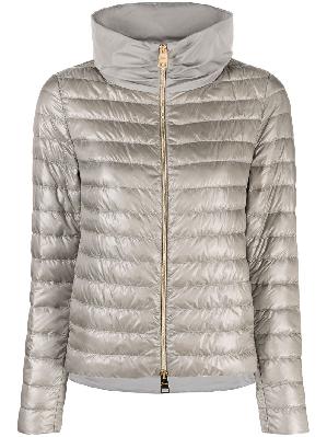 Herno - Pearl Grey Stand Up Collar Down Jacket