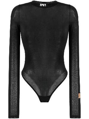 Heron Preston - Black Logo Embroidered Long Sleeve Bodysuit