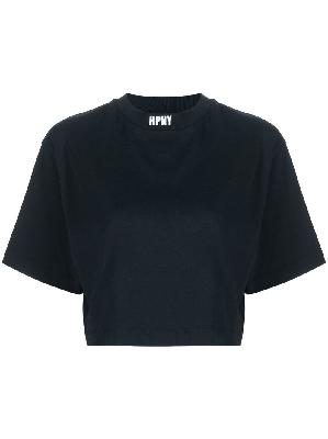 Heron Preston - Black Embroidered Logo Cropped T-Shirt
