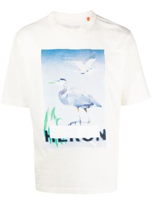 Heron Preston - White Censored Heron Print T-Shirt
