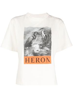 Heron Preston - White Logo Print T-Shirt
