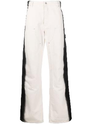 Heron Preston - White Gradient Stripe Wide-Leg Trousers