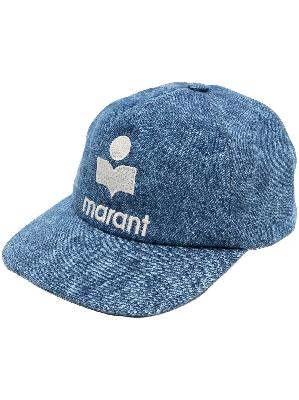 ISABEL MARANT - Blue Tyron Logo Embroidered Denim Cap