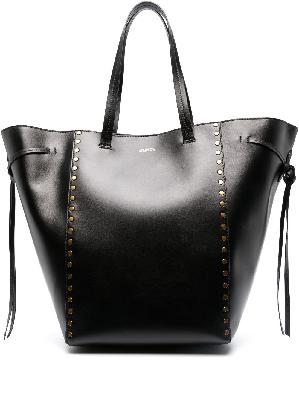 ISABEL MARANT - Black Oskan Leather Tote Bag