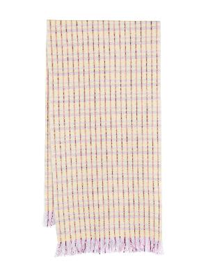 ISABEL MARANT - Yellow Carlyna Check Cashmere Scarf