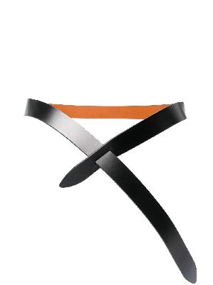 ISABEL MARANT - Black Lecce Knotted Reversible Leather Belt
