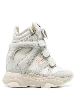 ISABEL MARANT - White Balskee Leather Sneakers