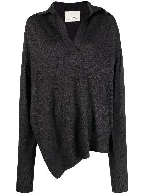 ISABEL MARANT - Grey Giliane Asymmetric Sweater