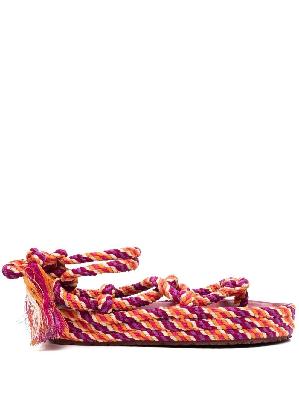 ISABEL MARANT - Pink Erol Platform Rope Sandals