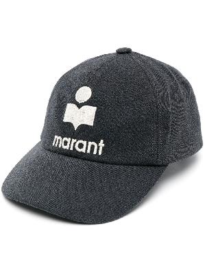 ISABEL MARANT - Black Logo Embroidered Baseball Cap