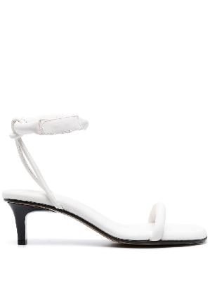 ISABEL MARANT - White Bertee 50 Leather Sandals