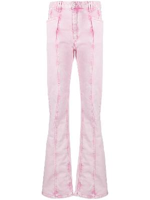ISABEL MARANT - Pink Panelled Flared Jeans
