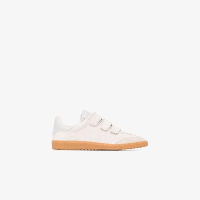 ISABEL MARANT - White Beth Low-Top Velcro Sneakers