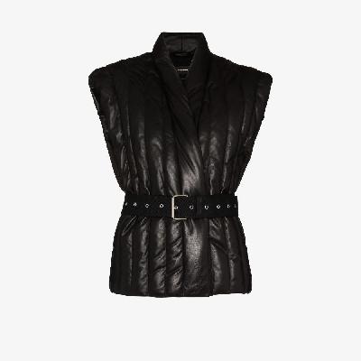 ISABEL MARANT - Ajali Quilted Leather Puffer Gilet