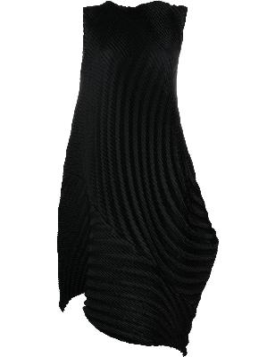 Issey Miyake - Black Gem Pleats Plissé Midi Dress