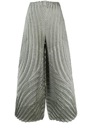 Issey Miyake - Grey Gem Pleats Wide-Leg Plissé Trousers