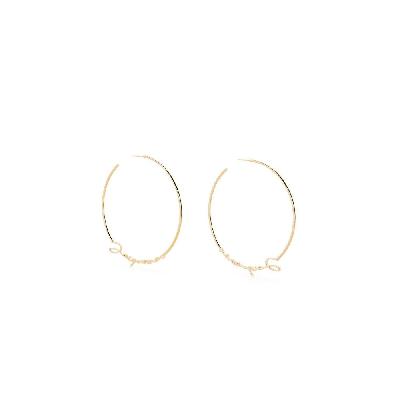 Jacquemus - Gold-Tone Logo Hoop Earrings