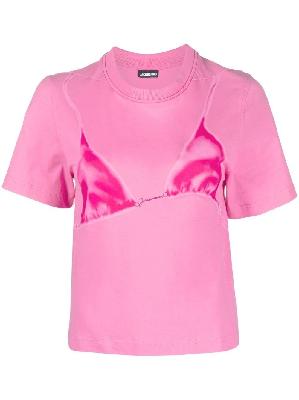 Jacquemus - Pink Bikini Print Cotton T-Shirt