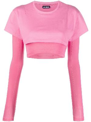 Jacquemus - Pink Le Double Cropped T-Shirt