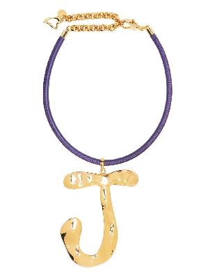 Jacquemus - Purple Hammered Initial Necklace
