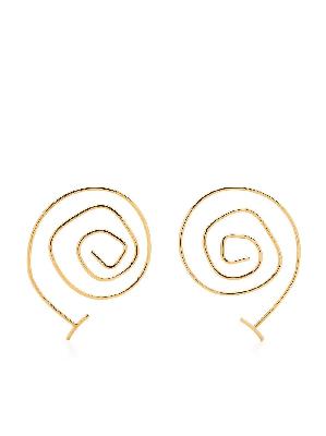 Jacquemus - Gold-Plated Les Créoles Perola Spiral Earrings