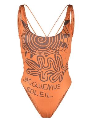 Jacquemus - Orange Le Maillot Signature Printed Swimsuit