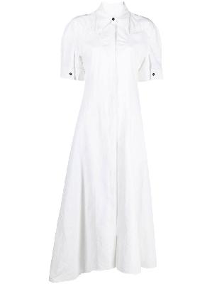 Jil Sander - White Button-Up Linen Shirt Dress