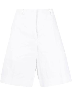Jil Sander - White Knee-Length Tailored Linen Shorts