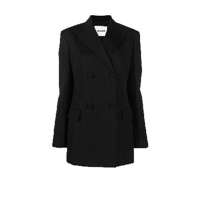 Jil Sander - Black Double-Breasted Tailored Jacket