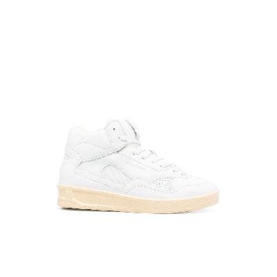 Jil Sander - White High Top Leather Sneakers