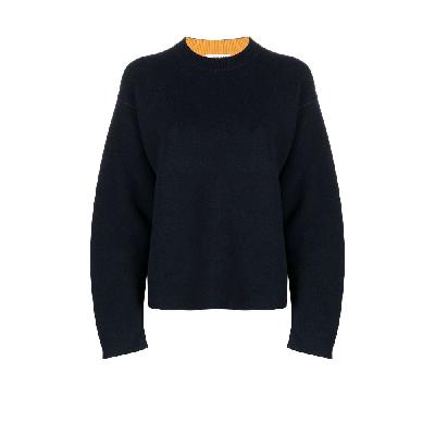 Jil Sander - Blue Reversible Crew Neck Sweater