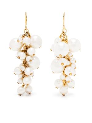Jil Sander - Gold-Tone Blossom Pearl Drop Earrings