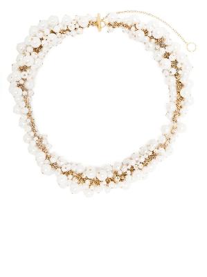 Jil Sander - Gold-Tone Mother Of Pearl Cluster Necklace